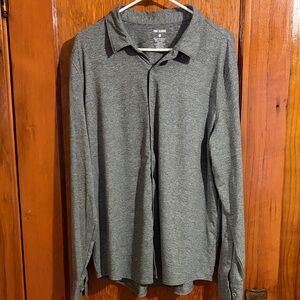 Men's True Classic Do-It-All Comfort Soft Gray Casual Button Down Shirt